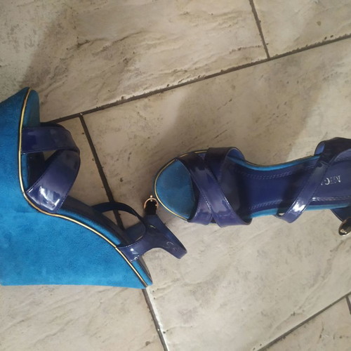 Migato platform shoes used, size 36, blue