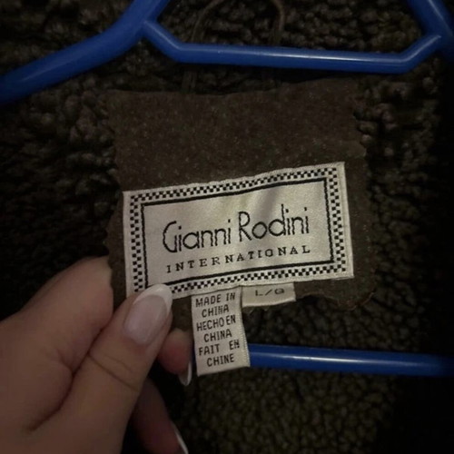 Jacket brown with shearling style fur like new Gianni Rodini