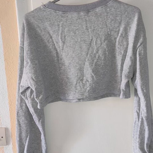 Shein crop top used, size M, gray