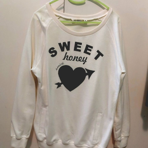 Admiral long sweatshirt new, white/cream