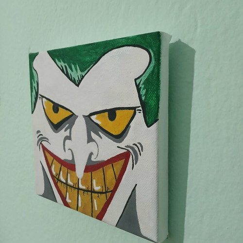 Small handmade Joker canvas new