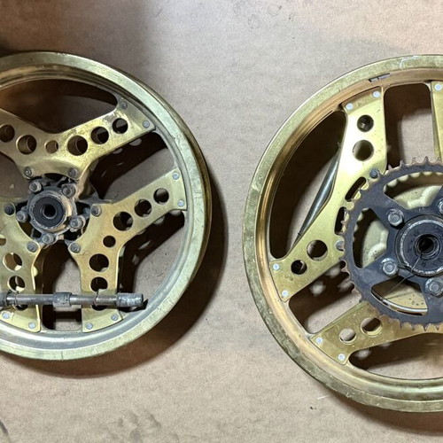 Honda VF750F RC15 Interceptor gold boomerang alloy wheel set used