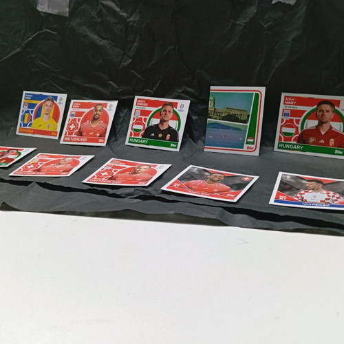 Topps Euro 2024 football stickers used