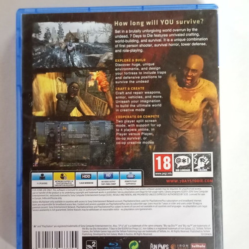 7 Days To Die PS4 used simulation game