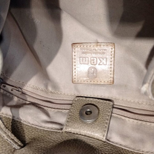 KEM leather backpack like new, beige
