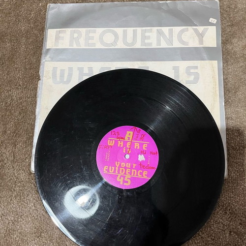 Frequency Where Is Your Evidence vinyl used with minor cover wear