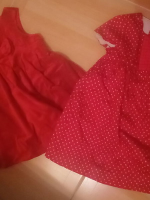 Φορεματάκια Benetton και Zara σαν καινούργια, 18-24 μηνών, κόκκινα