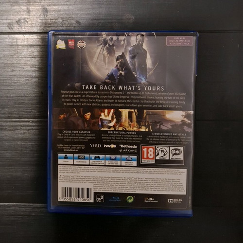 Dishonored 2 PS4 used, in good condition