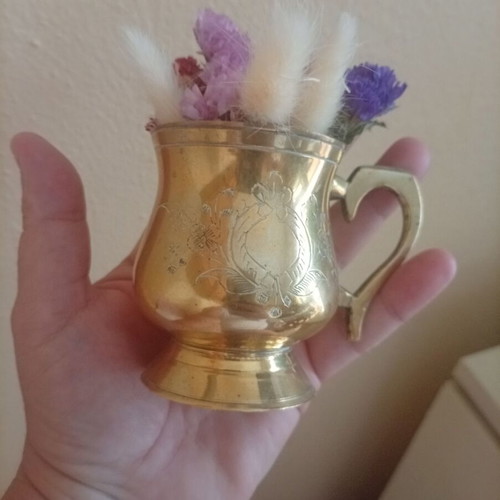 Vintage brass cups like new