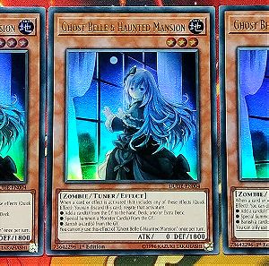 3x Ghost Belle & Haunted Mansion - ULTRA RARE - DUDE-EN004 - 1st Edition