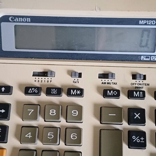 Canon professional calculator MP120-DH used, electric with tape