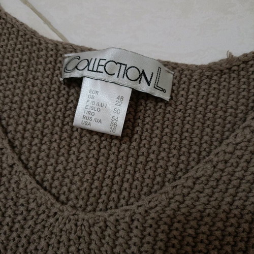 Women's knitted sweater like new, gray anthracite, sizes XL-4XL