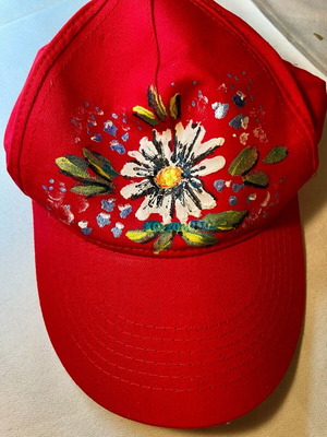 Painted hat new, unique, for all occasions