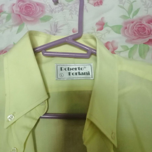 Roberto Forlani short sleeve shirt L, yellow