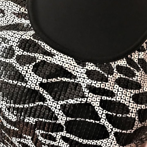 Sequin top blouse L like new, black and white