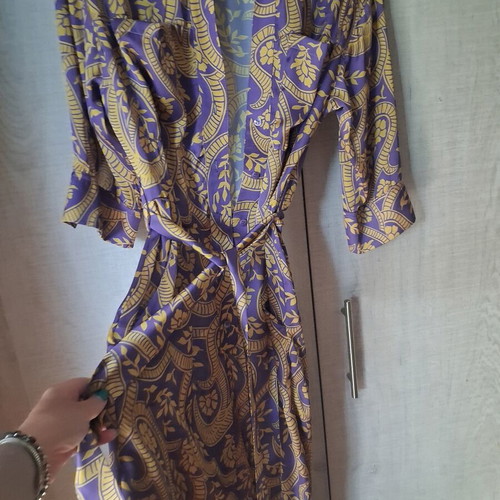 New Age women's jumpsuit like new, purple and yellow