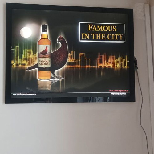 Famous Grouse Illuminated Promotional Sign like new, 75x55 cm