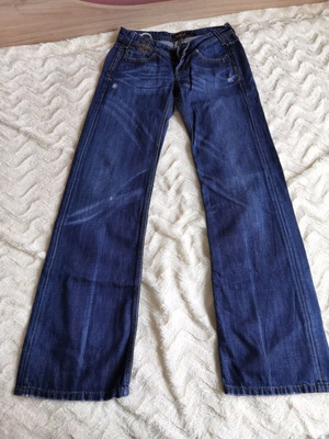 Women's jeans wide leg new, size S, dark blue cotton