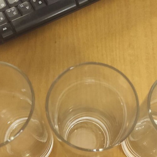 Tube glasses used, set of 3 with one smaller glass
