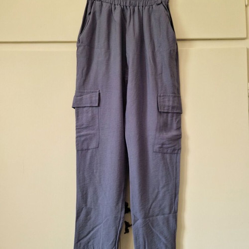 Morena Spain high-waisted airy blue cargo pants XS/S, like new