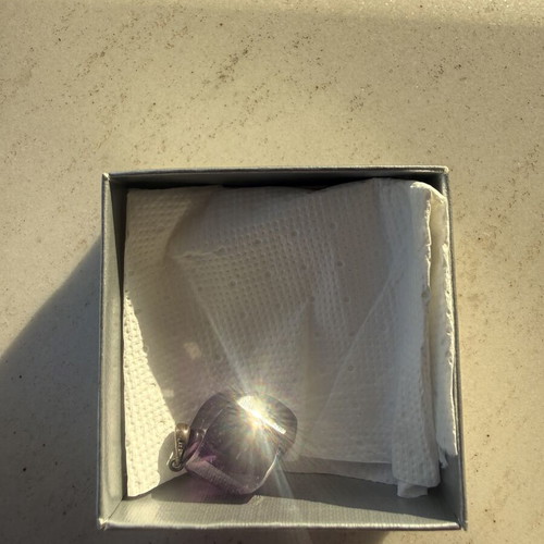 Amethyst pendant with silver bail