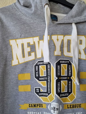 Milestone New York Varsity 98 men's hoodie, grey