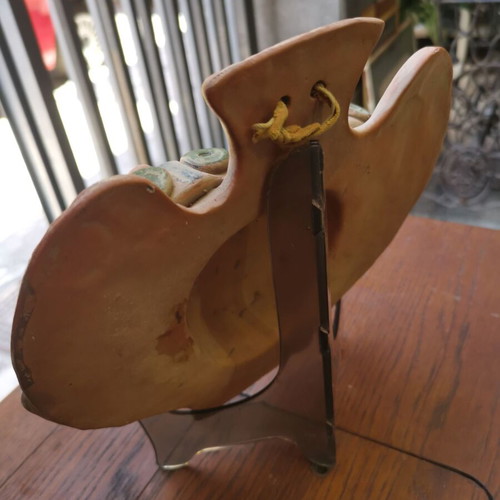 Ceramic mask used with three stages of human life Maya art