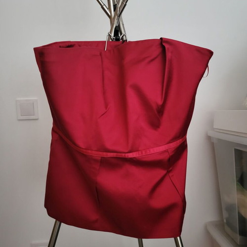 Strapless Top Flavio Castellani No 44 New, Cherry Color