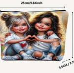 Toiletry bag with two cute girls new