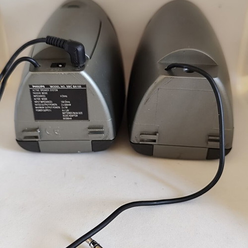 Philips SBC BA105 stereo portable active speakers like new