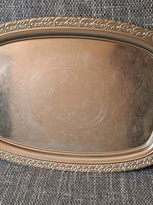Δίσκος σερβιρίσματος vintage μεταχειρισμένος Twin Bird 60x37