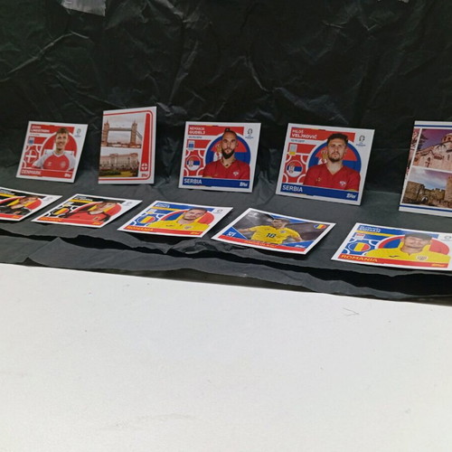Topps Euro 2024 football stickers used
