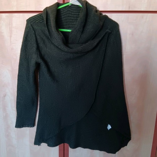 Zara asymmetrical khaki cardigan like new