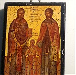  4 εικόνες Άγιος Ιωάννης θεολόγος,Παναγία,και οι άγιοι ραφαηλ