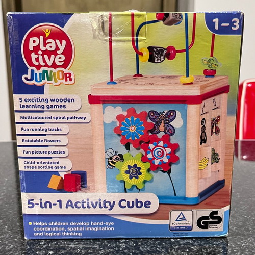 Playtive Junior wooden activity cube new educational toy
