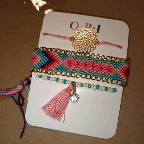 O.P.I colorful bracelet set new with tag
