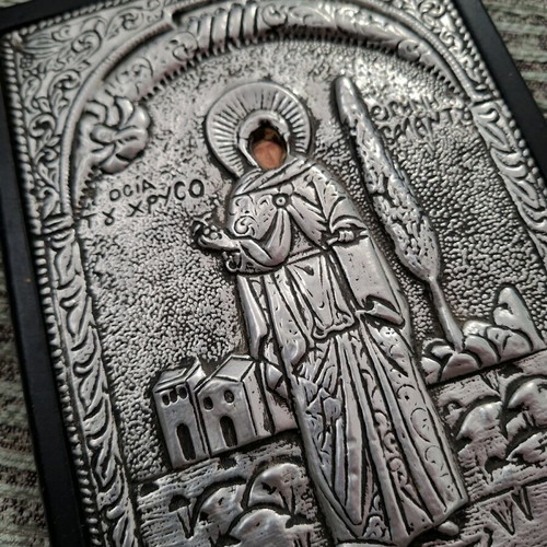 Icon of Saint Irene Chrysovalantou like new in wooden frame