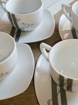 Aslanis Home tea cups new, set of 4 porcelain