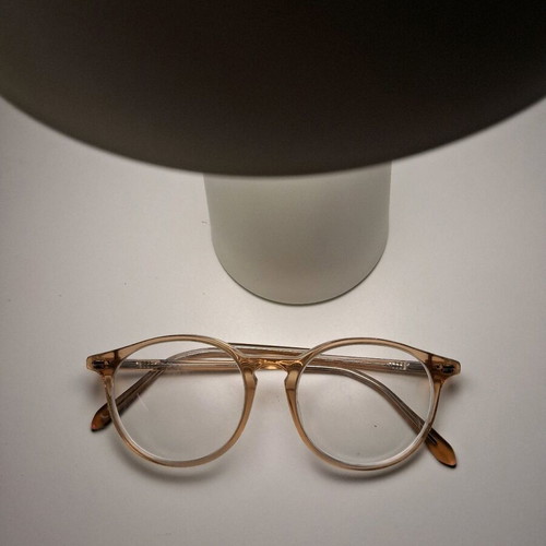 Eyeglass frames used, beige, made in Italy