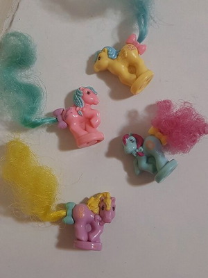 Миниатюри My Little Pony винтидж от 80-те, комплект от 4, като нови