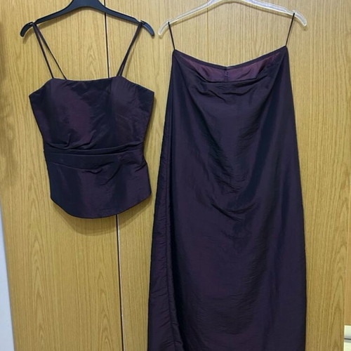 Evening bustier set with skirt