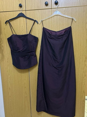 Evening bustier set with skirt