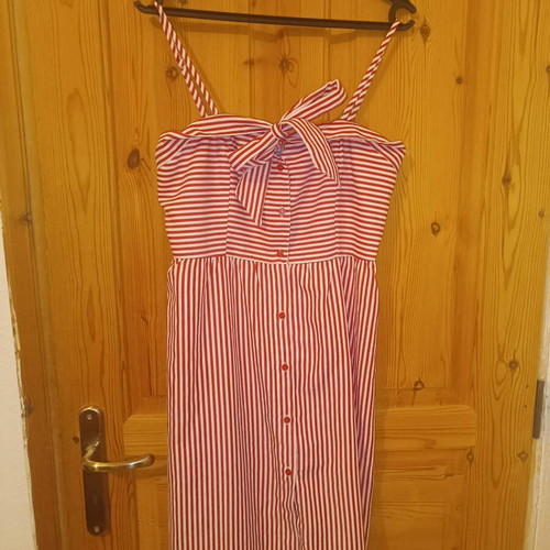 Mini striped dress like new, size S, Axel, white and red