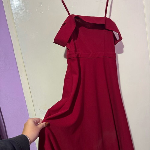 Shein formal dress burgundy with slit like new, size L