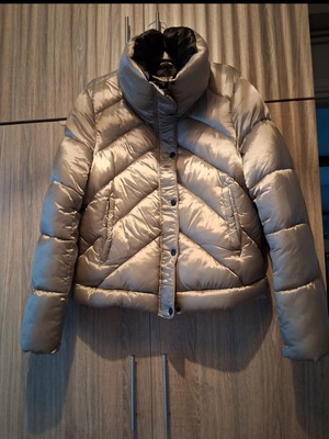 Bomber jacket XL with shiny collar, like new, gray