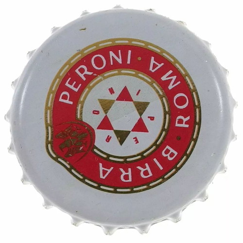 Peroni brewery bottle cap used, Italy