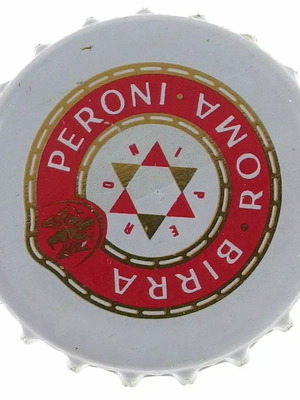 Peroni brewery bottle cap used, Italy