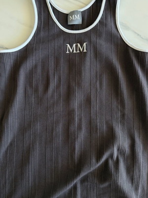 MM by Max Mara brown and white top like new, size M