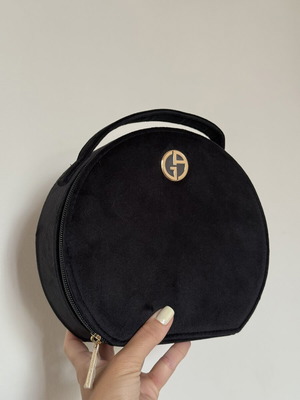 Velvet pouch Giorgio Armani unused, black