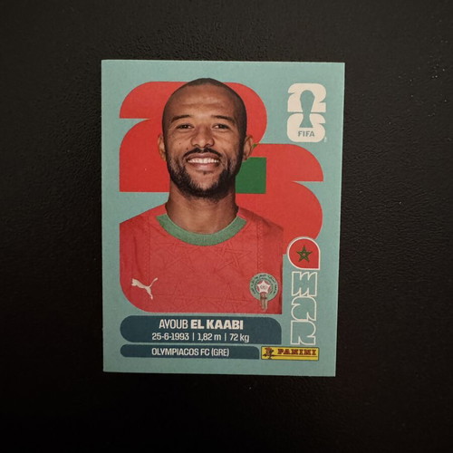 El Kaabi Panini FIFA 2026 official Olympiacos player sticker new
